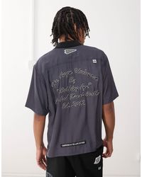 Aape By A Bathing Ape - Aape by a bathing ape - chemise style workwear à manches courtes avec broderie au dos - foncé - Lyst
