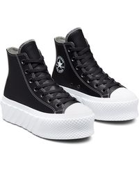 Converse - Chuck Taylor All Star Hi Lift 2x Faux Leather Platform Sneakers - Lyst