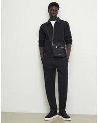River Island - Slim Fit Cotton Pintuck Joggers - Lyst