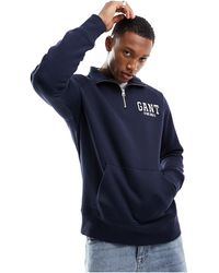 GANT - Arch Collegiate Logo Half Zip Sweatshirt - Lyst