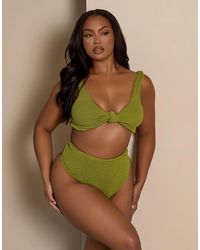 Moda Minx - Curve X Bernadette Afia Scrunch High Waist Bikini Bottom - Lyst