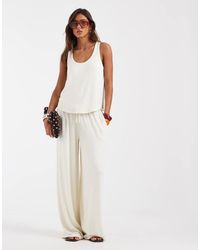 ASOS - Textured Knit Wide Leg Trouser Co-Ord - Lyst