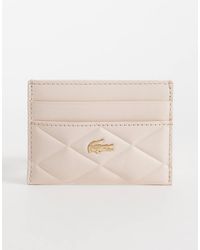Lacoste - Croc Detail Quilted Leather Cardholder - Lyst