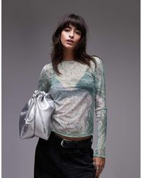 & Other Stories - Top Van Mesh Met Lange Mouwen - Lyst