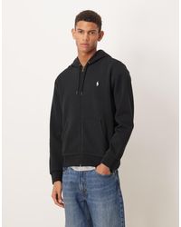 Polo Ralph Lauren - Icon Logo Double Knit Zip Up Hoodie - Lyst