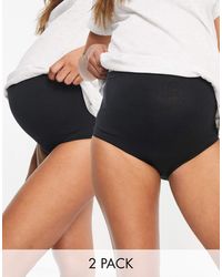Mama.licious - Mamalicious maternity – 2er-pack kontroll-slips mit hoher taille - Lyst