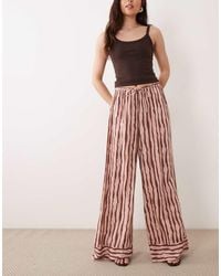 Wednesday's Girl - Wide Leg Multi Stripe Pants - Lyst