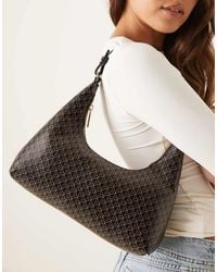 Calvin Klein - Allover Monogram Logo Shoulder Bag - Lyst