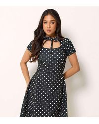PixieGirl - Petite Polka Dot Mini Dress - Lyst