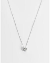 ASOS - Fine Chain Necklace With Circular Pendant - Lyst