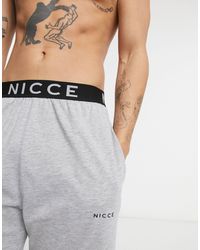 Nicce London Loungewear Sofa Shorts - Gray