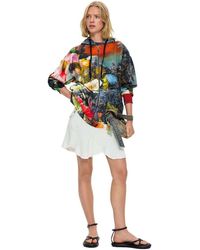 Desigual - Printed 100% Cotton Sweatshirt - Lyst
