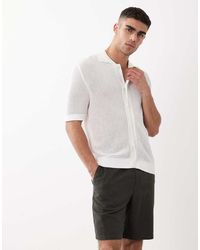 SELECTED - Pantalones Cortos Marrones De Mezcla De Lino-Marrón - Lyst
