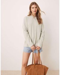 ASOS - Skater T-Shirt Met Wafelstructuur En Lange Mouwen - Lyst