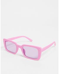 ASOS - Mid Square Sunglasses With Metal Stud Detailing - Lyst