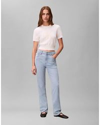 Calvin Klein - High Rise Straight Jeans - Lyst