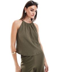 Mango - High Neck Textured Co-ord Top - Lyst