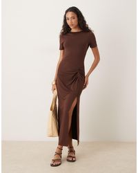 asos design scatter sequin knot front kimono midi dress ASOS Asos Design Tall Scatter Sequin Knot Front Kimono Maxi Dress in Green