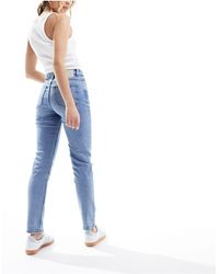 Pieces - Bella High Waisted Tapered Ankle Jeans - Lyst