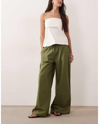 ASOS - Pull On Drawstring Waist Wide Leg Trouser - Lyst