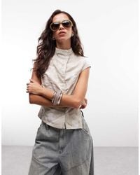 Weekday - High Neck Ripstop Top - Lyst