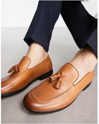 Office – manage – loafer mit quaste aus hellem leder - Blau
