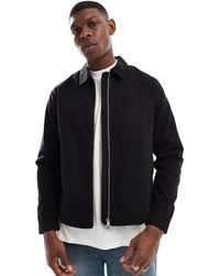 New Look - Twill Zip Through Jacket - Lyst