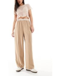 ASOS - Cropped Pull On Trousers With Contrast Waist - Lyst