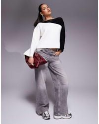 ASOS - Spliced Knitted Jumper With Contrast Panels - Lyst