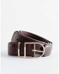 & Other Stories - Leather Belt With Gold Buckle - Lyst