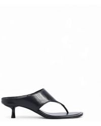 NA-KD - Wide Strap Leather Heels - Lyst