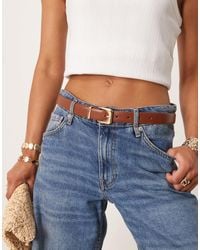 Mango - Classic Gold Buckle Belt - Lyst