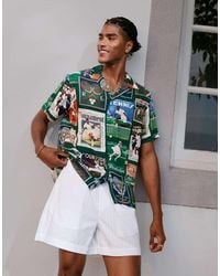Polo Ralph Lauren - Wimbledon Capsule Retro Prints Rayon Short Sleeve Shirt - Lyst