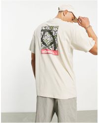 Ellesse - Ratia - t-shirt color pietra con stampa sul retro - Lyst