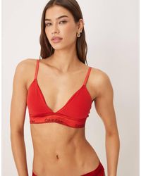 Calvin Klein - Icon Cotton Modal Lightly Lined Triangle Bra - Lyst