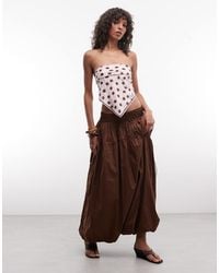 ASOS - Adjustable Drawstring Pocket Detail Volume Midi Skirt - Lyst