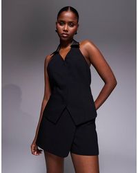 River Island - Tailored Tuxedo Mini Skort - Lyst