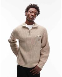 Carhartt - Detroit Half Zip Knitted Jumper - Lyst