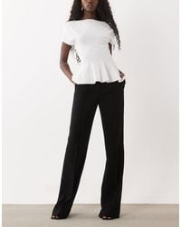 Mango - Seam Front Flared Pants - Lyst