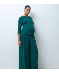 ASOS - Asos Design Maternity Lounge Mix & Match Rib Wide Leg Pyjama Bottom - Lyst