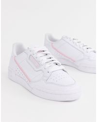 adidas Originals Leather Continental 80 Vulc Trainer In White And Pink -  Lyst