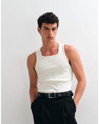ASOS - Super Heavyweight Muscle Fit Tank With Square Neck - Lyst