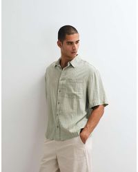 ASOS - Oversized Linen Blend Stripe Shirt - Lyst