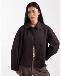 ASOS - Short Trench Coat With Pleat Detail - Lyst