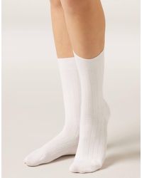 Calzedonia - Ribbed Mid-Calf Socks - Lyst