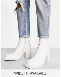 ASOS - Heeled Chelsea Boots With Angled Toe - Lyst