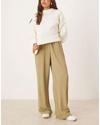 JJXX - Tie Waist Wide Leg Trousers - Lyst