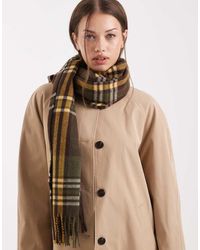 Vero Moda - Sciarpa Morbidissima E Cioccolato A Quadri Con Finiture Con Nappe - Lyst