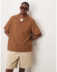 Mango - – locker geschnittenes hemd aus leinenmix - Lyst