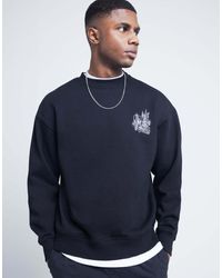 River Island - Oversized Fit Gothic Graphic Sweatshirt - Lyst